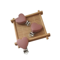 clips coeur rose thé pour attache tétine 