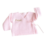 Ensemble laine bébé Personnalisé rose