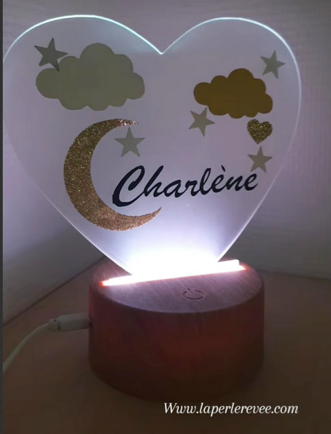 Veilleuse chambre enfant, bébé personnalisée