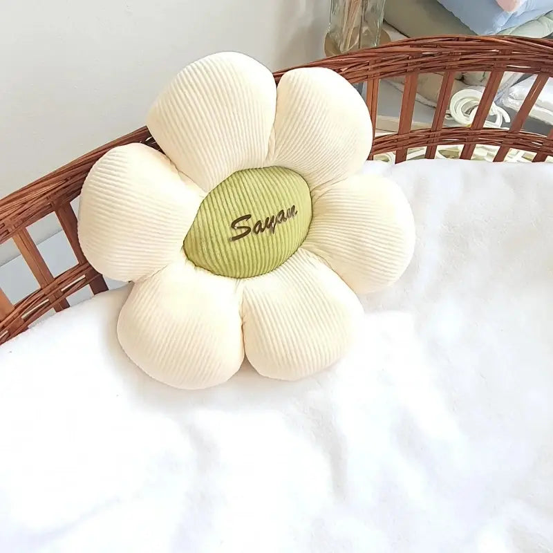 coussin fleur personnalisé pour bébé enfant