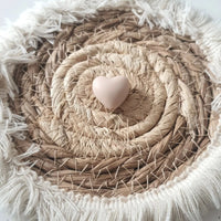 perle en coeur silicone couleur beige nude pour attache tétine  