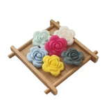 perle en silicone grande rose pour confection attache tétine